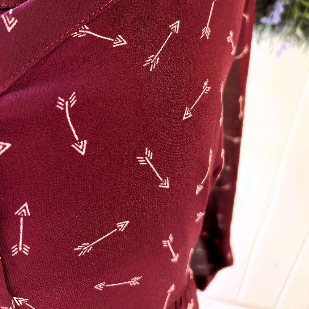 Torrid Little Arrow Burgundy Skater Dress – Size 2 (18) | NWT - Picture 2 of 3